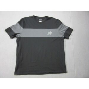 Assos Shirt Mens XXL Black Grey Colorblock Cycling Stretch Signature Activewear